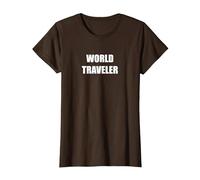 Voyageur du Monde T-Shirt, Femme, Marron, XL
