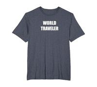 Voyageur du Monde T-Shirt, Homme Grandes Tailles, Bleu Chiné, 2X Tall