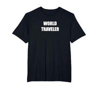 Voyageur du Monde T-Shirt, Homme Grandes Tailles, Noir, 5X Tall