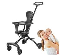 Voyageur pliable pliable - Coureur rotatif à lumière à 360° | Fauteuil roulant réversible avec ceinture de sécurité, idéal pour la randonnée, le jogging, les parcs, les voyages, confortable et compact