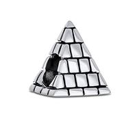 Voyageur Vacances Tourisme Point De Repère Pyramide Égyptienne Charme Perle Pour Femmes Pour Adolescente Argent Sterling .925 Oxydé Convient Au Bracelet Européen