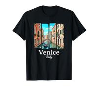 Voyageur Venise Italie Backpacker Tourist T-Shirt