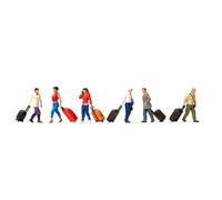 Voyageurs marchants + bagages HO-1/87-PREISER 10640