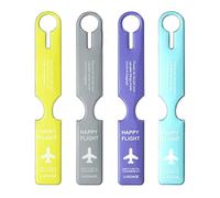 Voyagez avec style avec 4 étiquettes de bagages - Nom, adresse et numéro de téléphone - Identifiant parfait pour bagages ou sac à main - Accessoires de voyage anti-perte