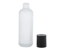 Voyagez avec style avec des bouteilles de lotion en verre rechargeables - Étanches et réutilisables pour les amateurs de soins de la peau - 120 ml, transparent + noir