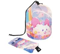 Voyagez avec style avec notre grande trousse de maquillage - Imperméable, pliable, et parfaite pour les femmes. Motif avion de dessin animé, multicolore, 9.9x6.9in/25.2x17.6cm;6x3.5in/15.2x8.8cm