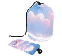 Voyagez avec style avec notre grande trousse de maquillage : pratique, pliable et portable. Motif avion rose, multicolore, 9.9x6.9in/25.2x17.6cm;6x3.5in/15.2x8.8cm