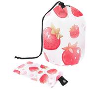 Voyagez avec style avec notre trousse de maquillage portable pliable - Gardez vos articles de toilette en sécurité et organisés partout où vous allez. Motif fruits roses, multicolore,