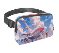 Voyagez dans le confort et le style, sac banane pour homme et femme, parfait pour la course, la marche, la randonnée et le cyclisme, ciel bleu et nuages roses, Multicolore #08, 1.5x9.0x5.9in/4x23x15cm