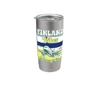 Voyagez en Finlande avec mon équipage Finlande Gobelet isotherme en acier inoxydable double paroi