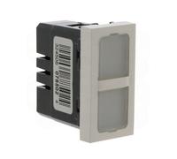 Legrand Voyant Mosaic 078502 double 230 V 1 W 1 module avec 4 étiquettes couleur antimicrobien