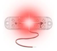 Voyant d'avertissement automobile - Lampe flash 12 LED 12-80 V, balise de signalisation à lentille acrylique en d'aluminium, système d'indicateur étanche à la poussière avec kit de montage à v