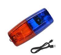 Voyant D'avertissement D'épaule - Lampe De Poche À Pince LED 3,15 X 1,3 X 1,02 Pouces, Signal Étanche IP65, Flash Rouge Bleu Rechargeable Par USB 500 MAh Pour Le Cyclisme, La Course De Nuit, La Moto,