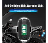 Voyant d'avertissement LED anti-collision universel 7 couleurs clignotantes stroboscopiques rechargeables pour moto, vélo, drone, voiture - Signal décoratif haute luminosité pour