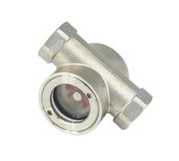 voyant de niveau de liquide, Indicateur de débit à fenêtre en verre acier inoxydable SS304, 3/4" BSPP femelle, avec turbine, 2,5 Mpa