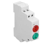Voyant LED Rail DIN AC/DC 230V Rouge Vert Double Couleur Indicateur Industriel pour Télécommunication et Automatisme Armoire Électrique