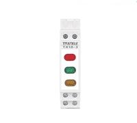 Voyant lumineux Din Rail 18mm, lampe de Signalisation LED AC/DC 220V 230V Voyants Lumineux Lampe Témoin 50Hz / 60Hz Rouge Orange Blanc Vert Bleu (Rouge + Vert + Orange)