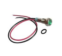 Voyant lumineux LED métallique 3x220V 6mm avec câble vert