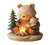 VOYANTE Sculpture décorative d'un ours, plate, décoration de bureau 2D pour la maison, salon, couloir, bureau, table, entrée, cadeau d'anniversaire et de Noël