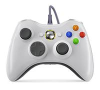 VOYEE Manette de jeu filaire pour Microsoft Xbox 360 et Slim/Windows/PC blanc
