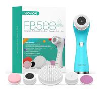 VOYOR 5-In-1 Brosse Visage Brosse Nettoyante Visage Rechargeable Électrique pour soins Nettoyage en Profondeur, IPX7 Waterproof FB500 (Bleu)