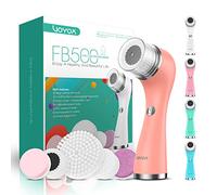 VOYOR 5-In-1 Brosse Visage Brosse Nettoyante Visage Rechargeable Électrique pour soins Nettoyage en Profondeur, IPX7 Waterproof FB500 (Orange)