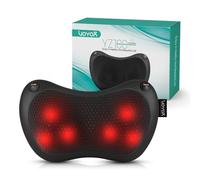 VOYOR-HEALTH Appareil de massage du dos et de la nuque, coussin de massage Shiatsu avec chaleur, 6 nœuds rotatifs pour la taille, les jambes, le soulagement des douleurs corporelles (Noir)