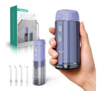 VOYOR-HEALTH Hydropulseur Jet Dentaire Électrique Portable WF510, Violet | Hydropulseurs et Irrigateurs Mini Sans Fil, IPX7 Étanche et 3 Modes, Irrigateur Oral Professionnel pour Voyage et Domestique