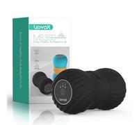 VOYOR-HEALTH Vibrant D'arachide Boule de Massage, Rouleau Silicone Électrique Rechargeable avec 4 Modes, Pour le Yoga, le Fitness, la Relaxation Musculaire du Corps, Ergonomique Portable MB300, Noir