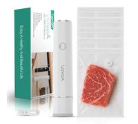 VOYOR Machine Sous Vide Alimentaire Portable pour la Conservation et le Stockage des Aliments Compact et le Mini Appareil Sous Vide Alimentaire avec 5 Sacs Sous Vide Améliorés VS500 (Blanc)