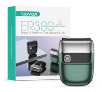 VOYOR Rasoir Électrique Homme Mini Humide et Sec Étanche IPX6 Double Lames Flottantes 3D Idéal pour Voyage Tondeuse Barbe Homme Légère et Portable ER300 (Vert)