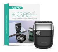 VOYOR Rasoir Électrique Homme Mini Humide et Sec Étanche IPX6 Double Lames Flottantes 3D Idéal pour Voyage Tondeuse Barbe Homme Légère et Portable ER300 (Argent)