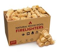 VOYTO Boîte de 200 allume-feu naturels pour barbecue - Allume-feu pour four à pizza, brûleur à bois et bûches | Allumage instantané, sûr et propre