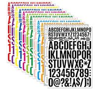 Voyyphixa 12 Feuilles Autocollants Lettres Alphabet Vinyle Autocollant Lettre et Autocollants de Nombre Adhesifs Chiffres pour Scrapbooking, Travaux Manuels, Cartes de Vœux, Cartes de Vœux (12PCS)