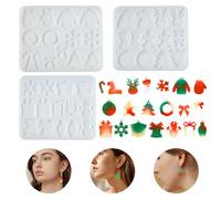 Voyyphixa 42 Pièces Moule Silicone Resine Epoxy Bijoux Flocons de Noël Rennes Cloches Moulle Boucle d'oreille Resine Epoxy Moulage Moule de Coulée Pendentif Collier