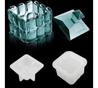Voyyphixa Boîte Moule Resine Epoxy Bocaux de Stockage Moule Silicone Resine Epoxy avec Couvercle Bouteille de Stockage Boîte à Bijoux Bougeoir Moules Silicones Kit Boite Moule