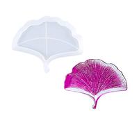 Voyyphixa Feuilles Moulle Resine Epoxy Moules en Silicone Moule à Boîte de Rangement Forme Feuilles tropicales Moule de Plateau Fruits pour Résine de Boîte à bijoux Moules de Coulée Epoxy(Ginkgo)