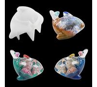 Voyyphixa Moule Silicone Resine Epoxy Dauphin, Forme de Dauphin Moule de Coulée Moule de 3D Animaux Bricolage de Silicone Resin Molds pour Décorations la Maison, Bureau, Armoires (Dolphin)