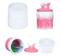 Voyyphixa Tasse Moulle Silicone Resine Epoxy Boîte de Rangement Moule Resine Epoxy Boîte à Bijoux Moule en Silicone Cendrier Moule de Coulée Pots Fleurs Porte Stylo Pinceau de Maquillage (Storage box)