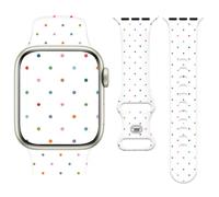Vozehui Bracelet en Silicone Polka Dot Motif Compatible avec Apple Watch Strap 42mm 44mm 45mm 49mm,Sport Bracelets de Mignons Femmes Hommes pour iWatch SE Series 11 10 9 8 7 6 5 4 3 2 1,Coloré