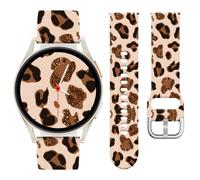 Vozehui Bracelet Silicone Léopard 20mm Compatible Avec Samsung Galaxy Watch 7 6 5 4 FE 40mm 44mm, Confortable, Étanche & Résistant, Alternative Durable Pour Garmin Vivoactive 5/Vivoactive 3