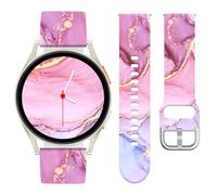 Vozehui Bracelet Silicone Marbré 20mm Compatible Avec Samsung Galaxy Watch 7 6 5 4 FE 40mm 44mm, Confortable, Étanche & Résistant, Alternative Durable Pour Garmin Vivoactive 5/Vivoactive 3
