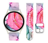Vozehui Bracelet Silicone Marbré 20mm Compatible Avec Samsung Galaxy Watch 7 6 5 4 FE 40mm 44mm, Confortable, Étanche & Résistant, Alternative Durable Pour Garmin Vivoactive 5/Vivoactive 3