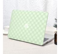 Vozehui Compatibilité avec MacBook Air 13.6 Pouces 2024 2022 A3113 A2681 M2 Chip avec Liquid Retina Display Touch ID,Coque Rigide en Cuir et Plastique avec Clavier Transparent, Verte PVC Grille