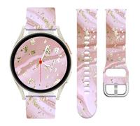 Vozehui Leopard Imprimé Bracelet Compatible avec Samsung Galaxy Watch 7/6 / 5/4 / Fe Bracelet 40 / 44mm, 20mm Silicone Samsung Galaxy Watch 3/5 Pro 45mm / Active 2, Femmes