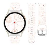 Vozehui Leopard Imprimé Bracelet Compatible avec Samsung Galaxy Watch 7/6 / 5/4 / Fe Bracelet 40 / 44mm, 20mm Silicone Samsung Galaxy Watch 3/5 Pro 45mm / Active 2, Femmes