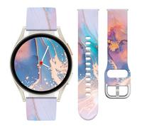 Vozehui Leopard Imprimé Bracelet Compatible avec Samsung Galaxy Watch 7/6 / 5/4 / Fe Bracelet 40 / 44mm, 20mm Silicone Samsung Galaxy Watch 3/5 Pro 45mm / Active 2, Femmes