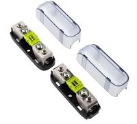 VOZINMOST Lot de 2 mini porte-fusibles ANL 100 A avec couvercle, 1 porte-fusible Midi d'entrée et de sortie de calibre 4/8 pour systèmes audio automobiles, marins, camping-cars