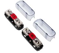 VOZINMOST Mini porte-fusible ANL en ligne 150 A avec couvercle, 1 porte-fusible Midi d'entrée et de sortie de calibre 4/8 pour systèmes audio automobiles, marins, camping-cars (lot de 2)
