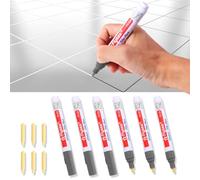 Vozitug Stylo de Carrelage Gris, 6 Pièces Blanchisseur Joint de Carrelage facile à appliquer, Stylos à Coulis de Réparation de Carrelage pour Joints de Carrelage de Cuisine et Salle de Bain